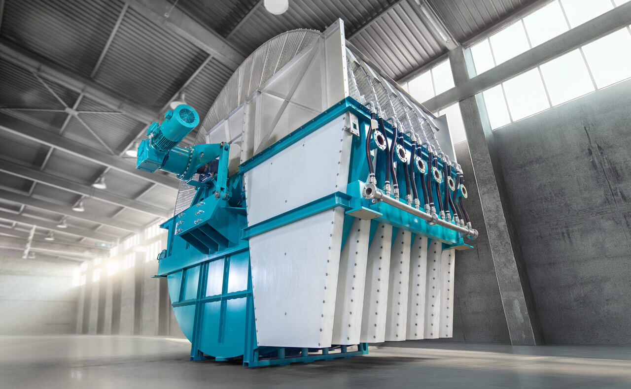 Blick auf die Abwurfschächte des BOKELA BoVac Disc XL352 Filter